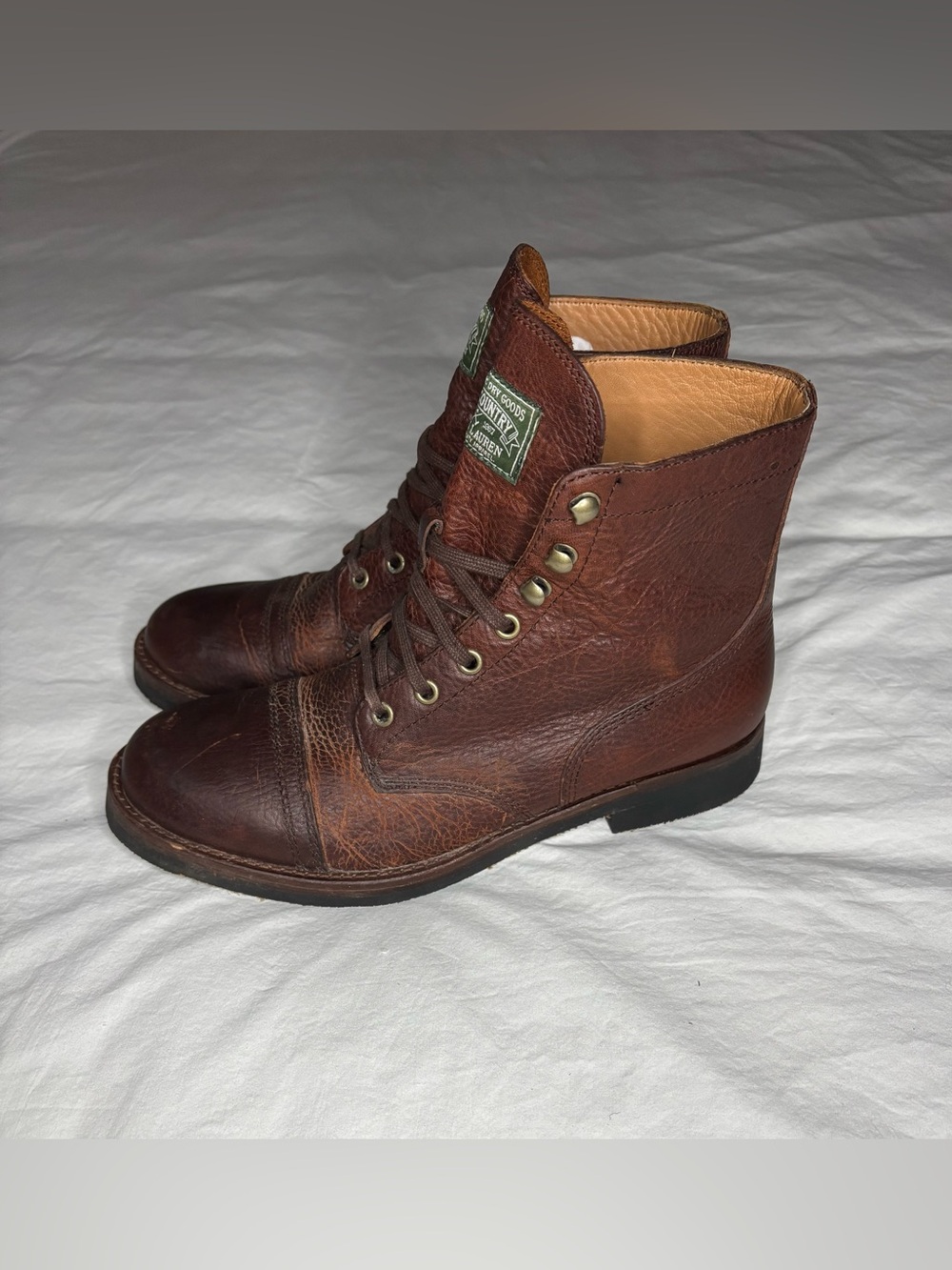 Ralph Lauren Enville Boots Men’s Size 10 D Brown Leather